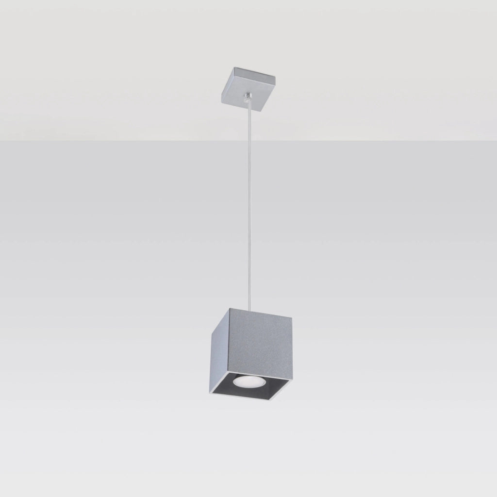Lampada a sospensione QUAD 1 grigio