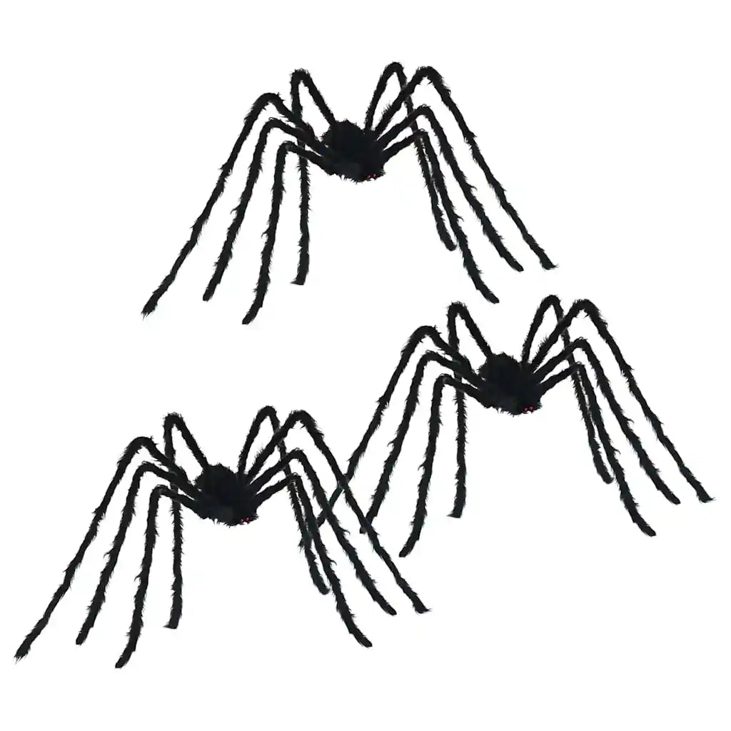 Decorazione Ragno di Halloween 3 pz Nero 200 cm CFW5076668