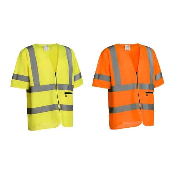 GILET ALTA VISIBILITA' CON MEZZA MANICA Tg. M - Colore Giallo
