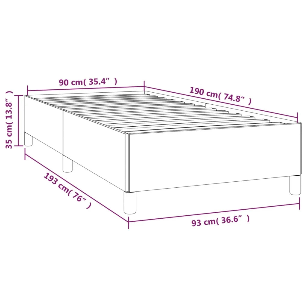 Giroletto senza Materasso-Struttura Letto Blu 90x190 cm in Tessuto 689111