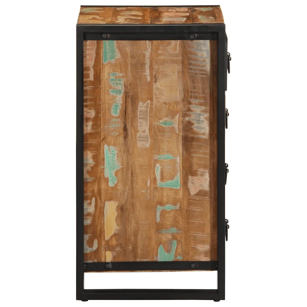 Cassettiera Multicolore 40x40x75 cm Legno Massello di Recupero 4013582