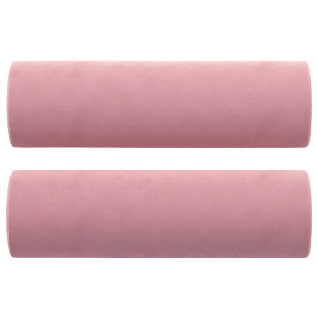 Divano a 2 Posti con Cuscini-Sofa 2 Posti con Cuscini Rosa 140 cm in Velluto 343973