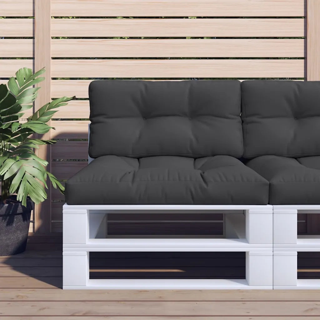 Cuscino per Pallet Nero 80x40x12 cm in Tessuto 360608