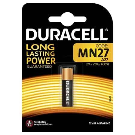 PILA PER LA SICUREZZA 'MN27' Blister 1 pezzo - 10 pezzi- DURACELL