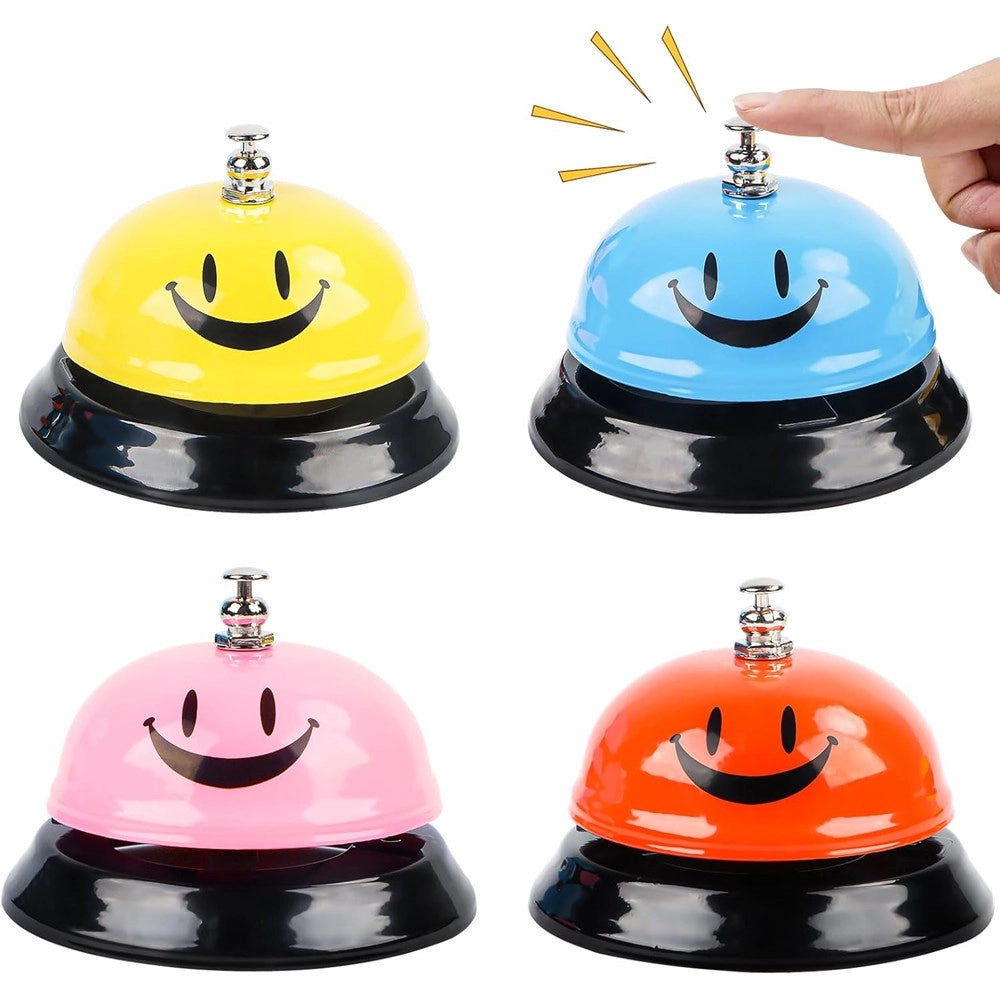 Trade Shop - Campanello Da Tavolo In Acciaio Inox Da Chiamata Con Sorriso Per Hotel Ristoranti -