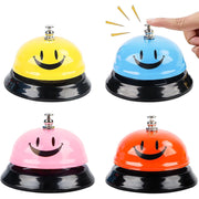 Trade Shop - Campanello Da Tavolo In Acciaio Inox Da Chiamata Con Sorriso Per Hotel Ristoranti -