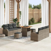 Set Divano da Giardino con cuscino con cuscino 9 pcs Grigio 3364298