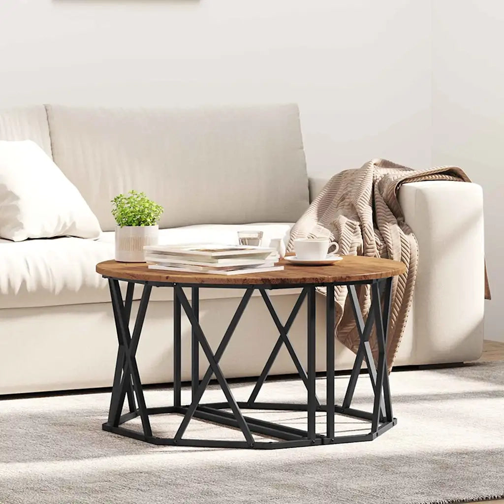 Tavolino da Salotto-Tavolino da soggiorno-Tavolo Legno vecchio 80 x 80 x 42 cm
