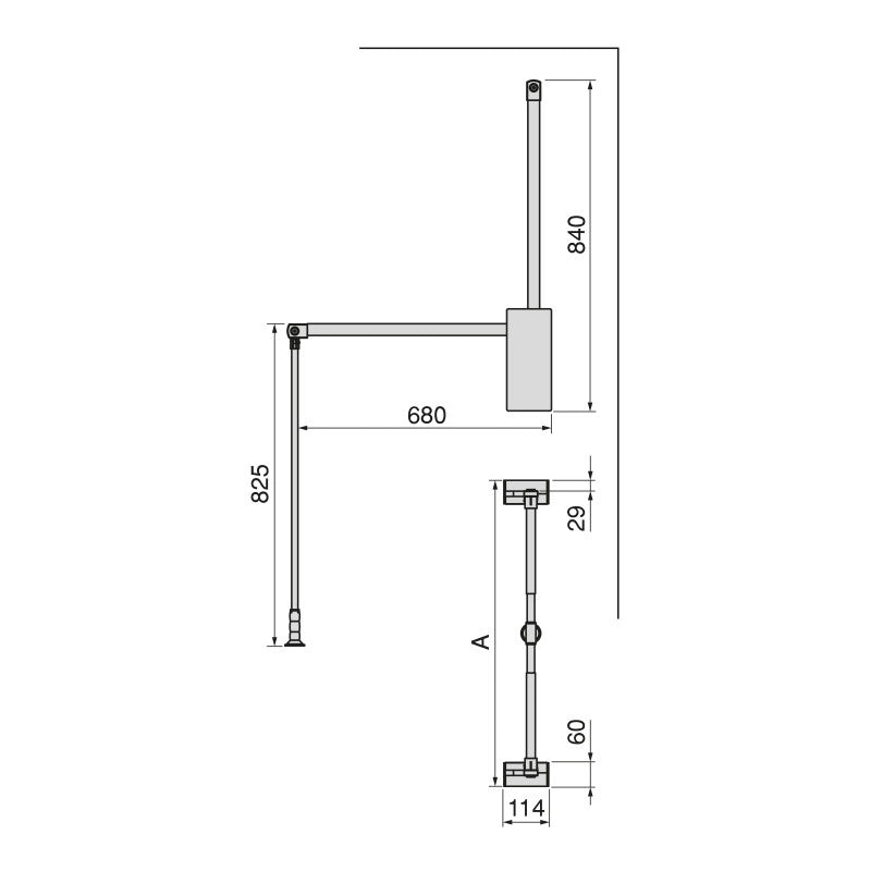 Kit di cassetto porta-scarpe estraibile per armadi Quartz, regolabile, modulo 600mm, Acciaio, alluminio e plastica, Ti..