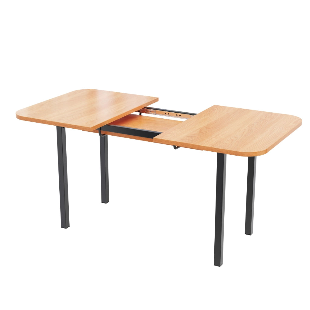 Tavolo da Pranzo Allungabile in Legno Naturale 120-160 cm ¨C Xylo ¨C Rettangolare, 4-6 Persone