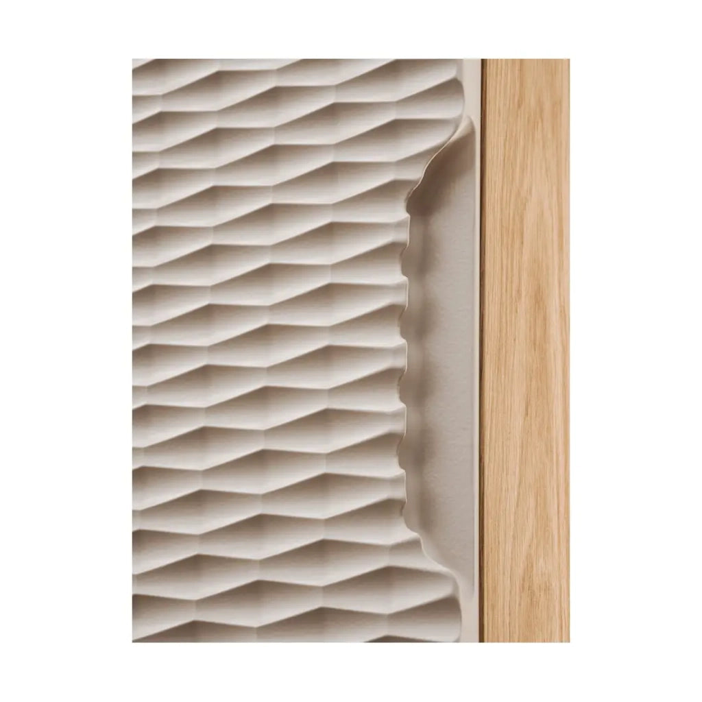 Mobile contenitore YOKA – Beige e rovere chiaro 35 cm compatto