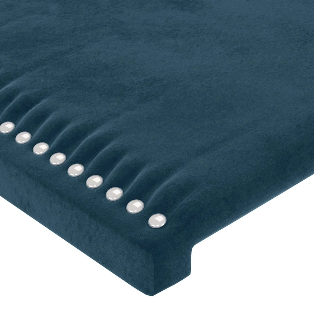 Giroletto senza Materasso Blu Scuro 120x200 cm in Velluto 3125688