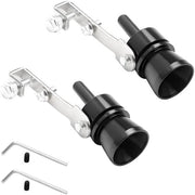 Set di scarico a flauto da 2 pezzi - Silenziatore turbo - Alluminio - Anticorrosivo - Resistente all'usura - Leggero - 10,7*2,5cm - Silenziatore turbo a flauto