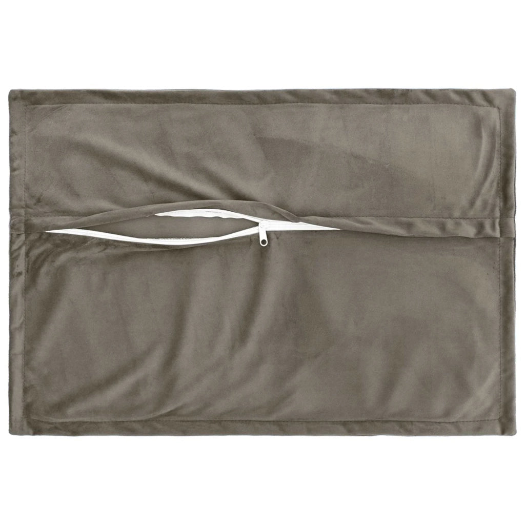 Cuscino con cuscino HOUTEN 2 pz Grigio Chiaro Velluto 935655
