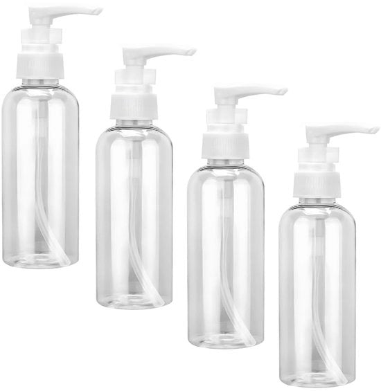 Flessa da viaggio 50 ml - Transparente bottiglia - Ricaricabile dispenser - Per cosmetici/shampoo - Capacità compatta - Set per viaggio
