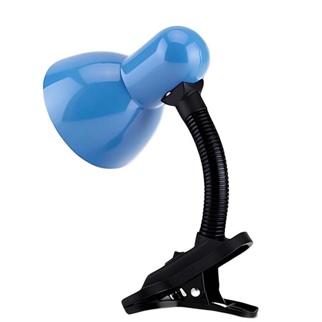 Lampada da tavolo orientabile a LED da 40W con pinza e interruttore Nero / Blu Avizar