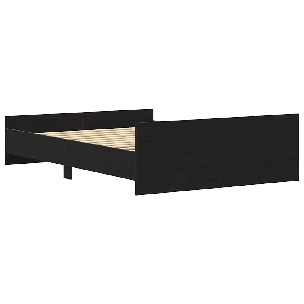 Giroletto senza Materasso Rovere Nero 140x200 cm Truciolato 3329319