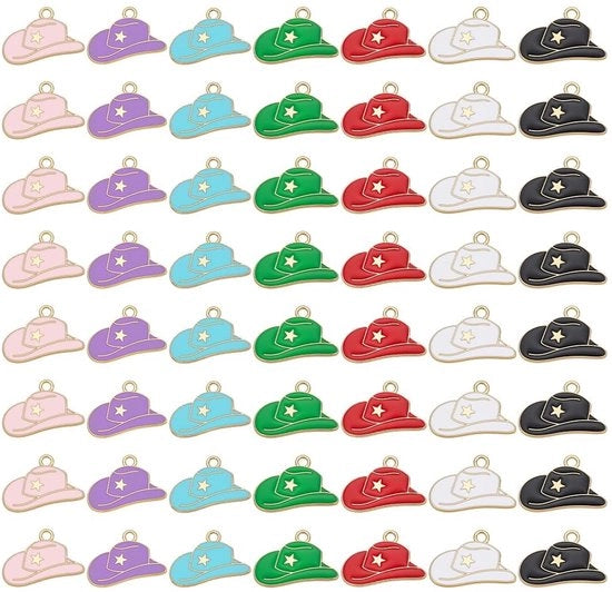 56 Pezzi di Cappello da Cowboy per Fiere di Gioielli e Decorazioni