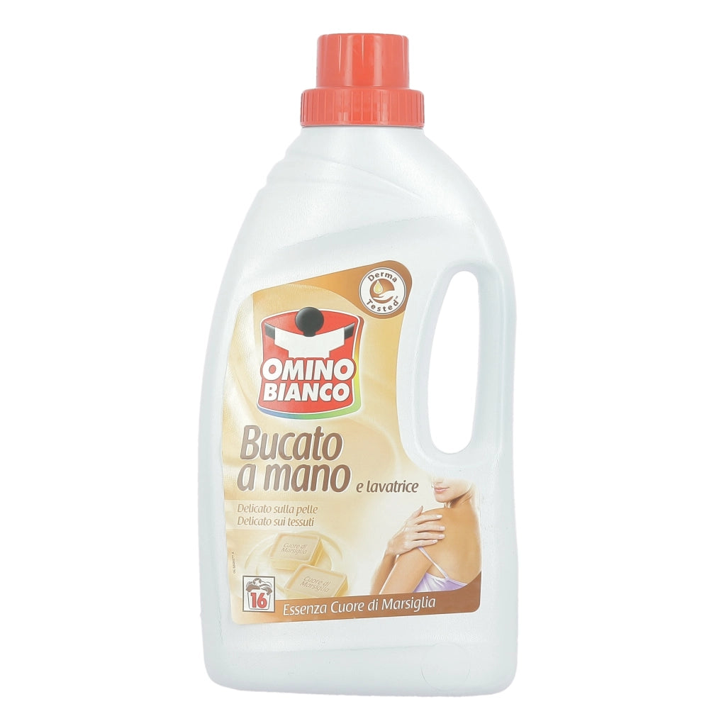 SET 7 OMINO BIANCO DETERSIVO LIQUIDO CUORE DI MARSIGLIA A MANO E IN LAVATRICE 1 LT