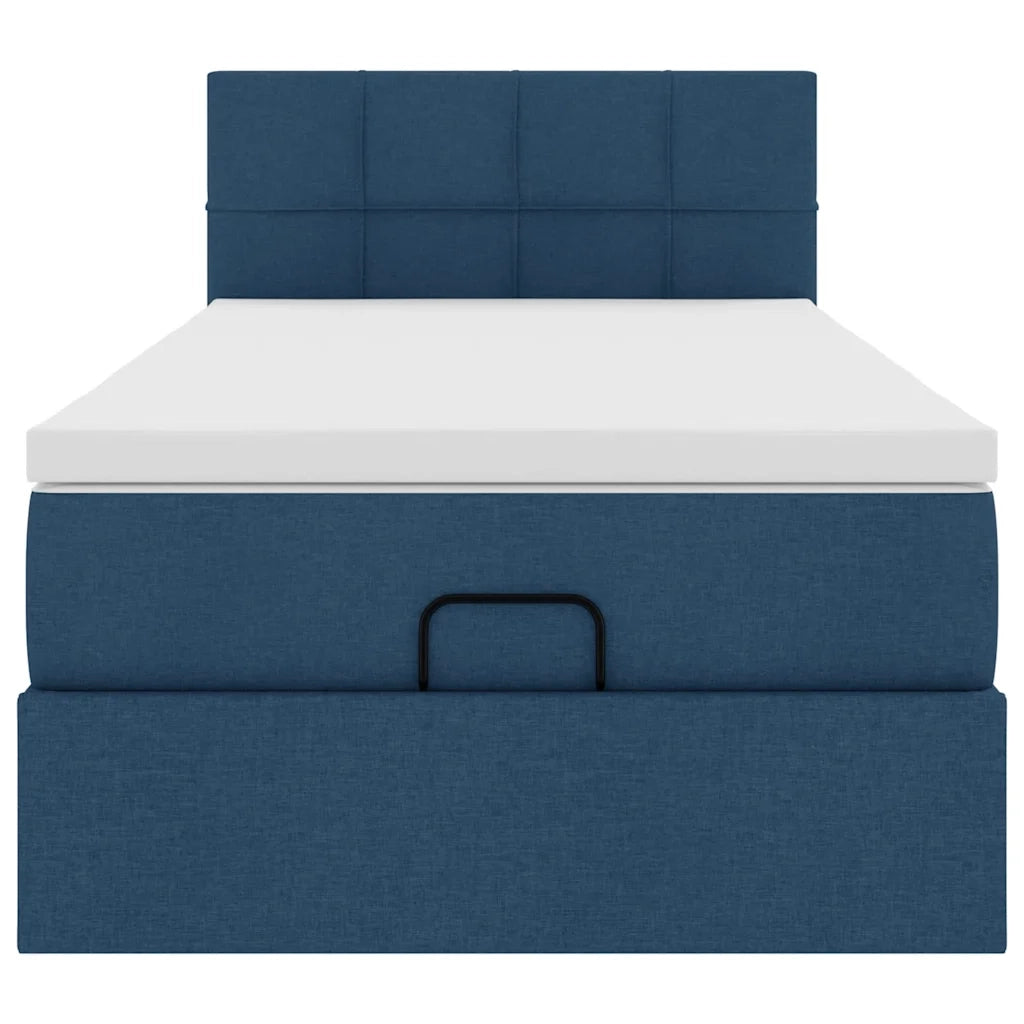 Pouf Letto con Materasso Blu 100x200 cm in Tessuto 3311441