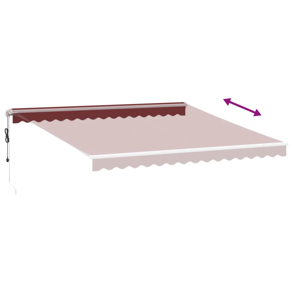 Tenda da Sole Retrattile Automatica Bordò 400x350 cm 3214984