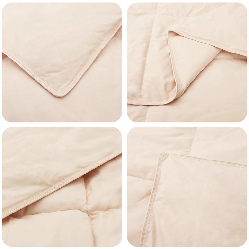 Set di Piumoni 2 pz 137 x 200 cm Inverno 350 gsm Beige 3438075