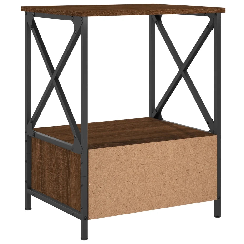 Comodino Rovere Marrone 50x41x65 cm in Legno Multistrato 826091