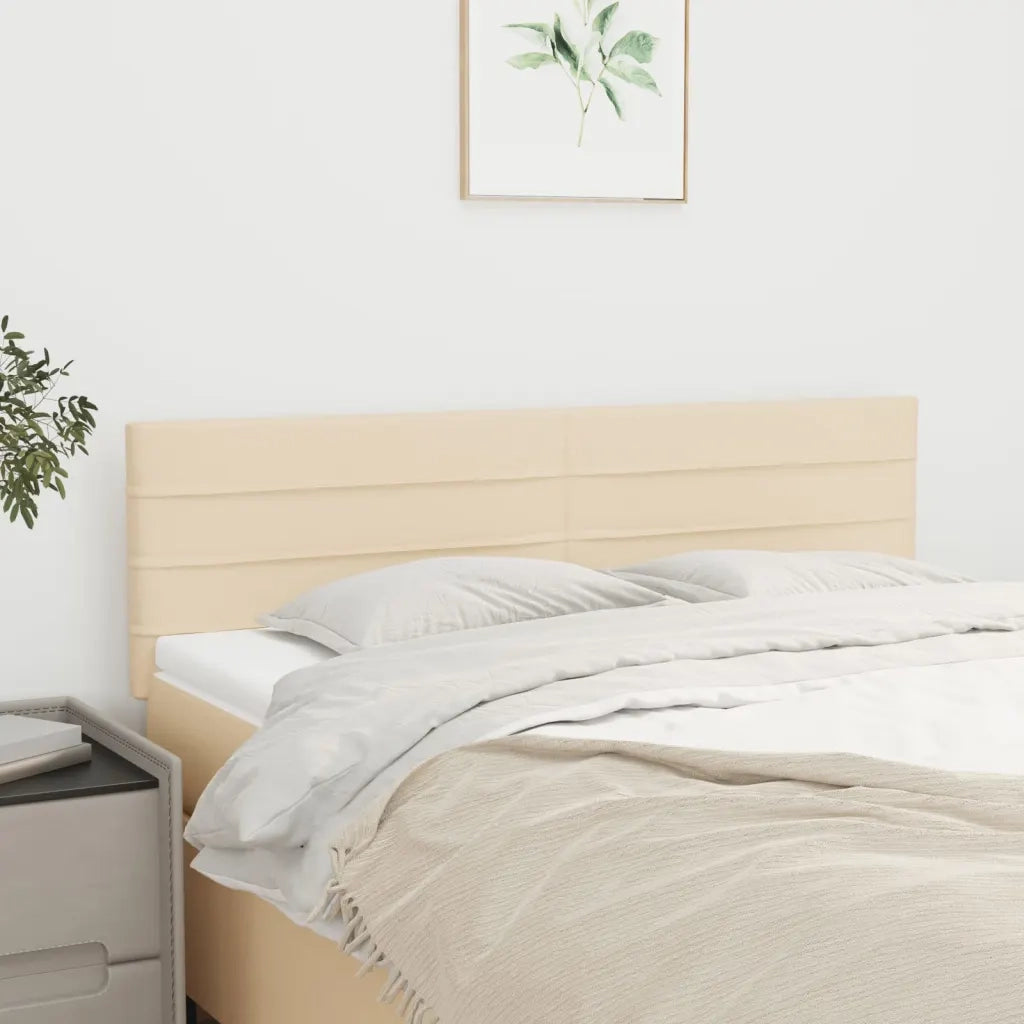 Testiera | Testata Crema 144x5x78/88 cm in Tessuto