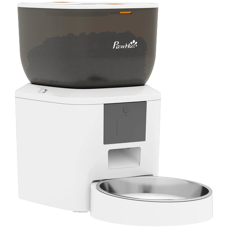 Distributore automatico di cibo per gatti, Wi-Fi 2.4G, 4 litri, controllo tramite app, da 1 a 10 pasti, avviso di alimentazione ogni 10 secondi.