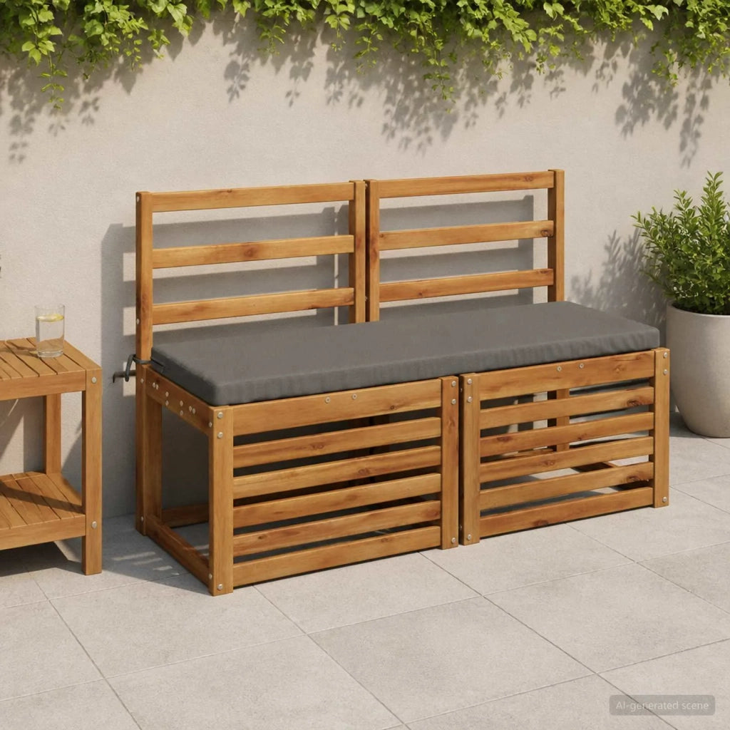 Cuscino per panchina SOEST 100% Poliestere Grigio 948752