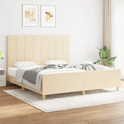 Giroletto senza Materasso-Struttura Letto Crema 180x200 cm in Tessuto 131161