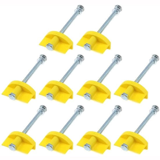 Sistema di livellamento per mattonelle 10 pezzi - Localizzatore portatile - Altezza regolabile 8-80mm - Strumento di sollevamento fissa - Massima carico 200 lbs - Livellatore per mattonelle