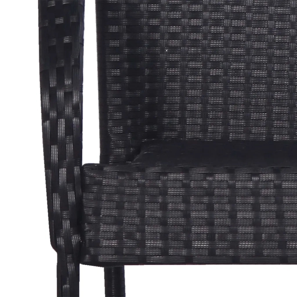 Set Mobili da Pranzo per Giardino 5 pz Nero 3068750