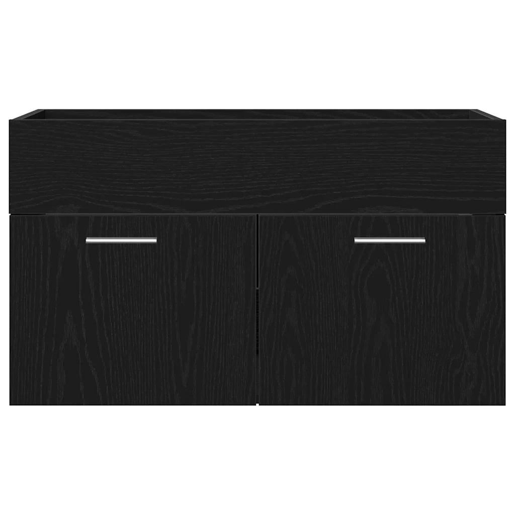 Mobile da Bagno Rovere Nero 90 x 38,5 x 46 cm Legno multistrato 3333136