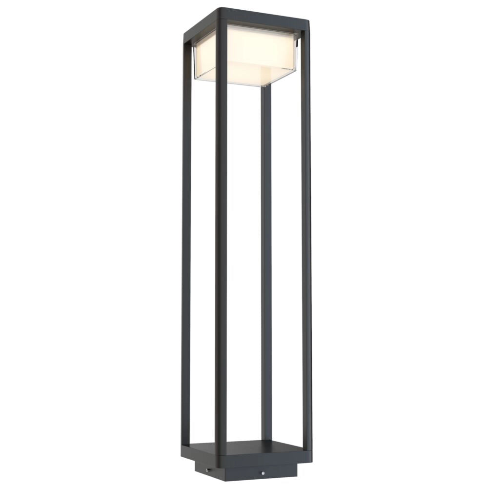 Lampada Da Terra Moderna Da Esterno Alluminio Nero Luce 10W Ip65