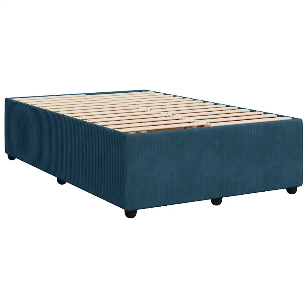 Giroletto a Molle con Materasso Blu 120x200 cm in Velluto