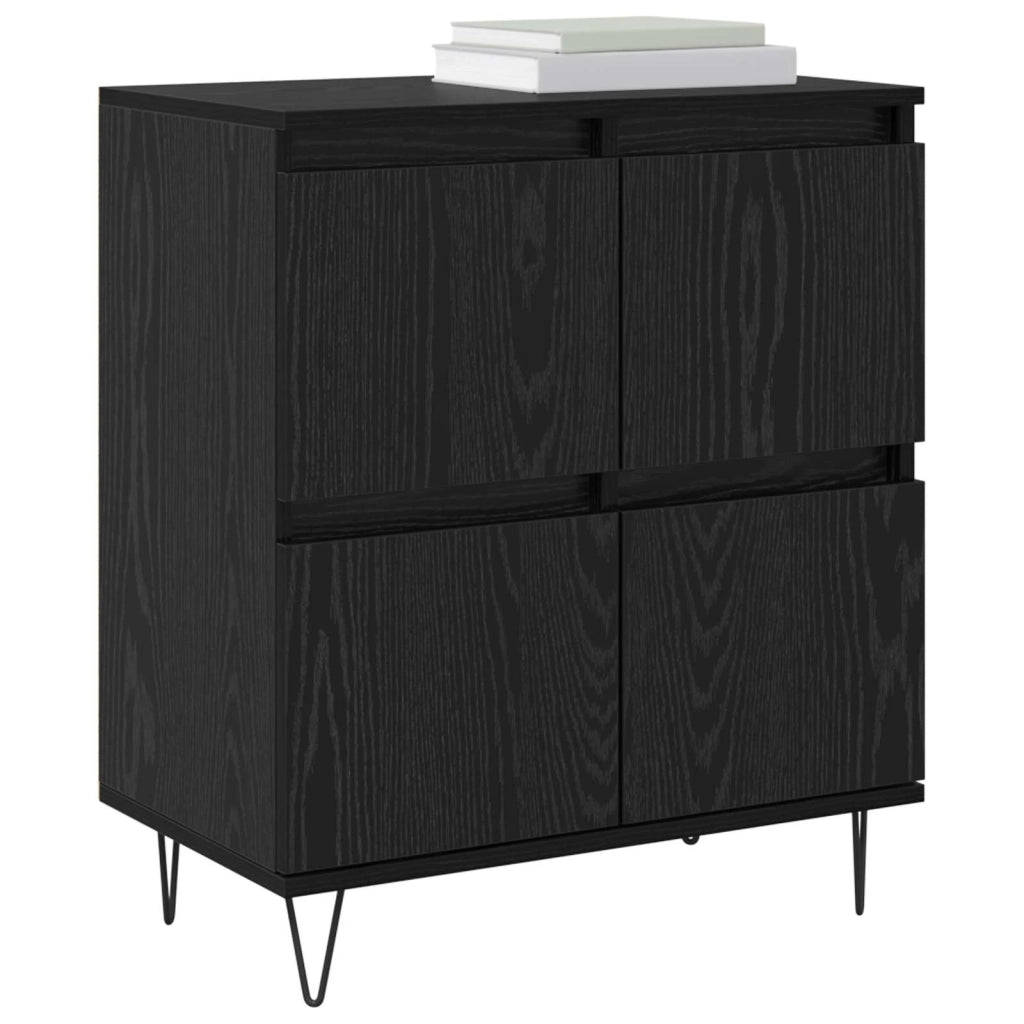 Credenza | Madia | Buffet da pranzo | Armadio da pranzo Rovere Nero 60 x 35 x 70 cm