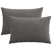 Federa 2 pcs HEERLEN Grigio Scuro 50 x 70 cm corduroy 911315