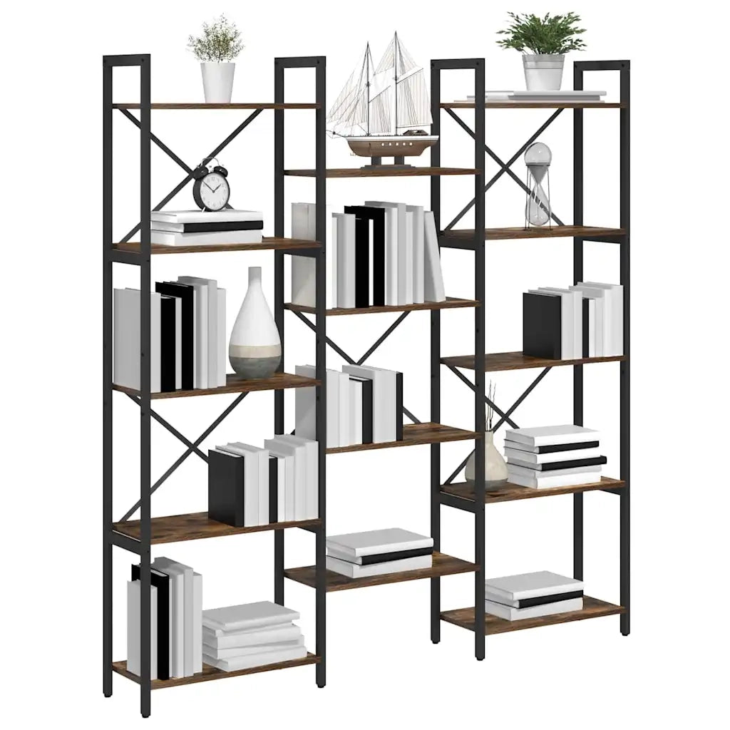 Libreria-Scaffale per Libri-Mobile di Stoccaggio Rovere Sonoma 156 x 25 x 167 cm Legno multistrato 734424
