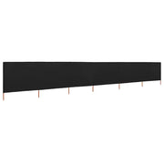 Paravento a 6 Pannelli in Tessuto 800x80 cm Nero 47172