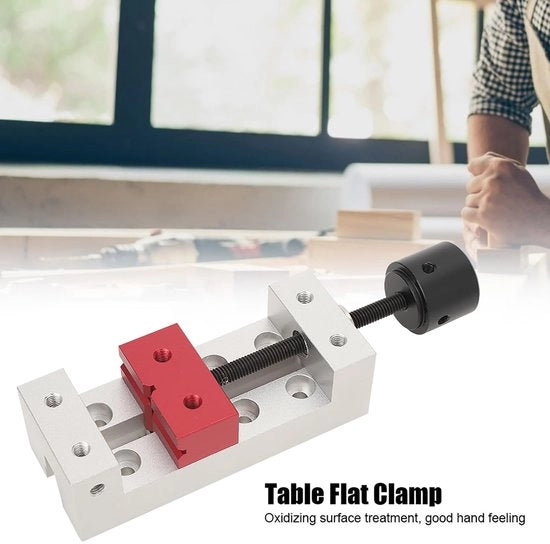 Vise Plana 50mm - Mini Vise Plana - Alluminio - Lavorato a CNC - Resistente al Sloggio - Funzione di Regolazione Facile