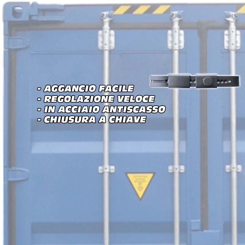 Lucchetto per Container a Zanna Blocco Container Rimorchio a Serranda + 2 chiavi