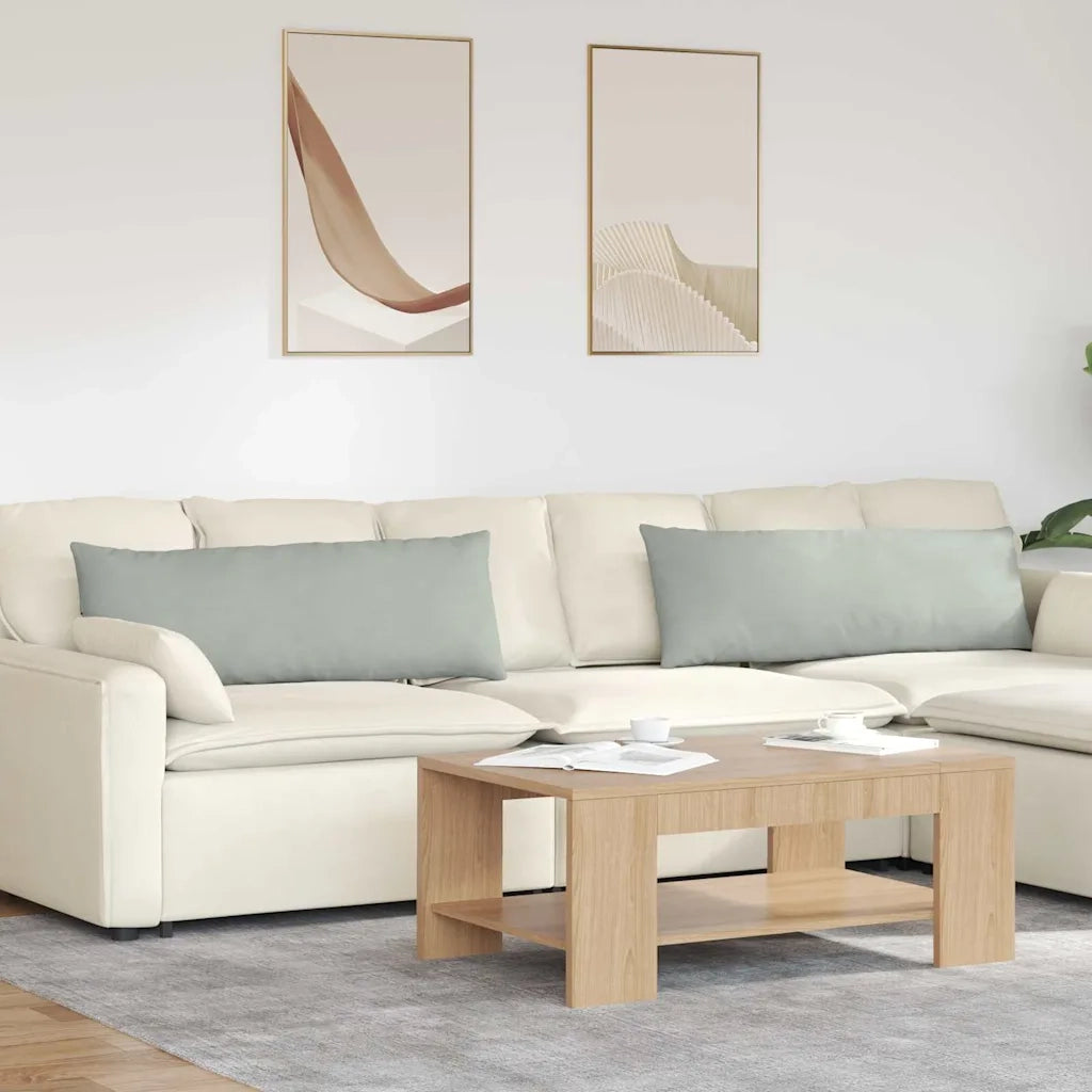 Cuscini da Divano 2 pz | Cuscini per sedie Grigio chiaro 120 x 40 cm