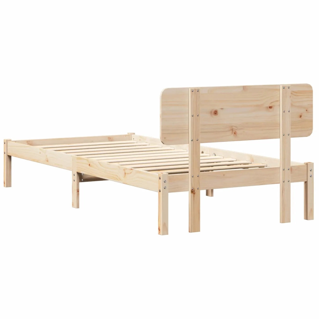 Struttura del letto Naturale 75 x 190 cm Pino massello 872131