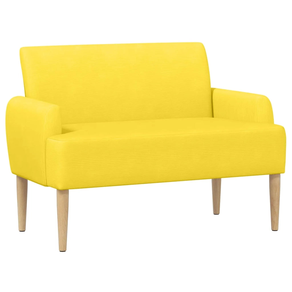 Loveseat con bottoni imbottiti Giallo Chiaro 116 x 67 x 81 cm 42041794