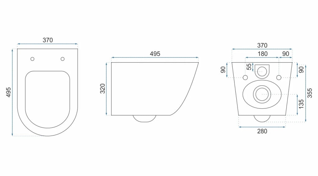 Vaso Wc Carlo Flat Mini Rimless + Carlo Mini