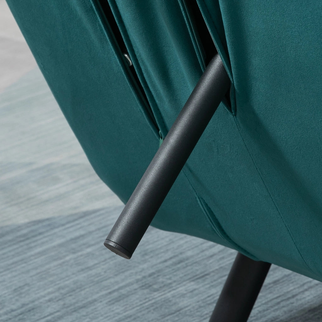 Divano Letto Matrimoniale Vellutato con Schienale Regolabile ¨C zephmum ¨C Blu Scuro