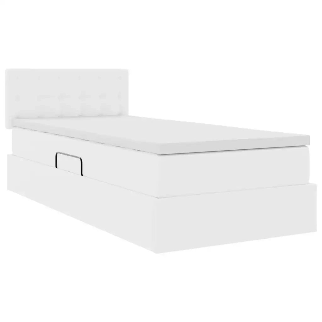 Letto con contenitore e LED con led Bianco Puro 100 x 200 cm