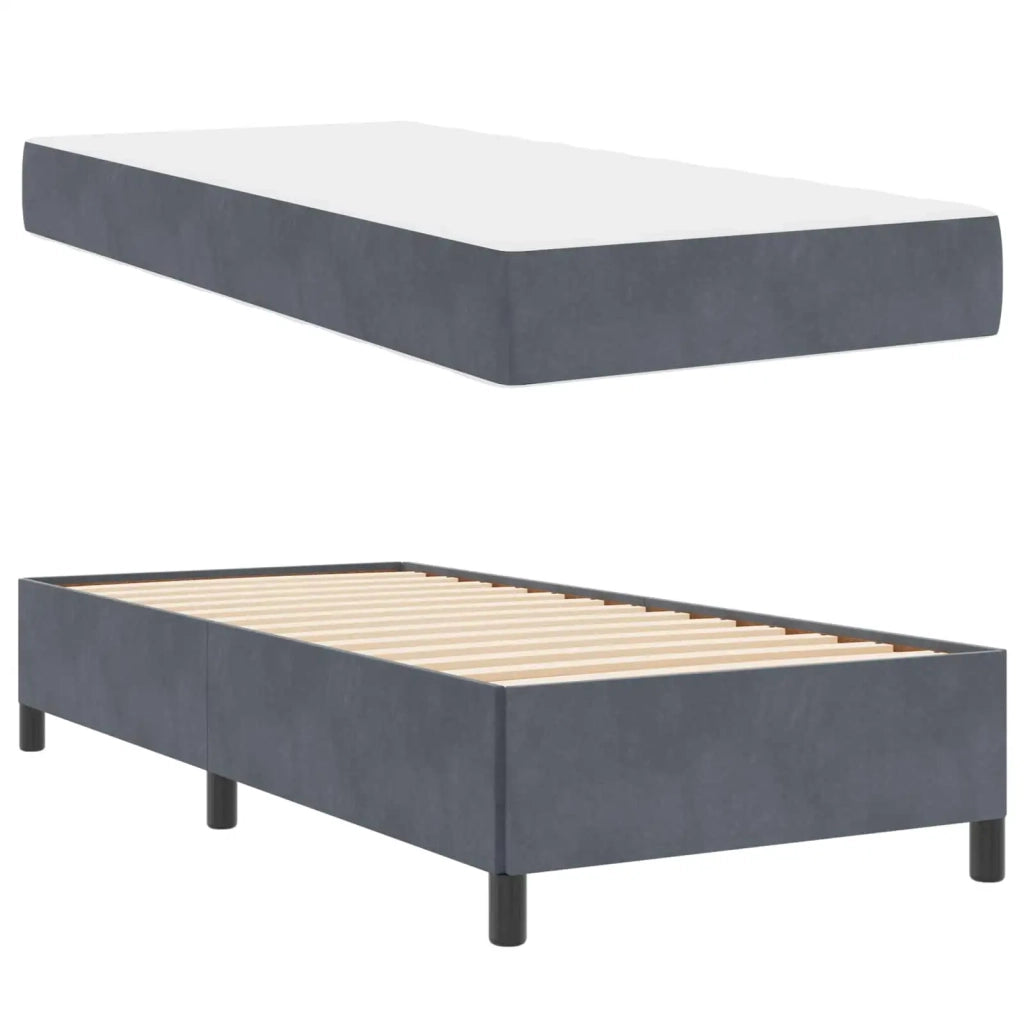 Struttura del letto Grigio scuro 80 x 200 cm Tessuto 3399025