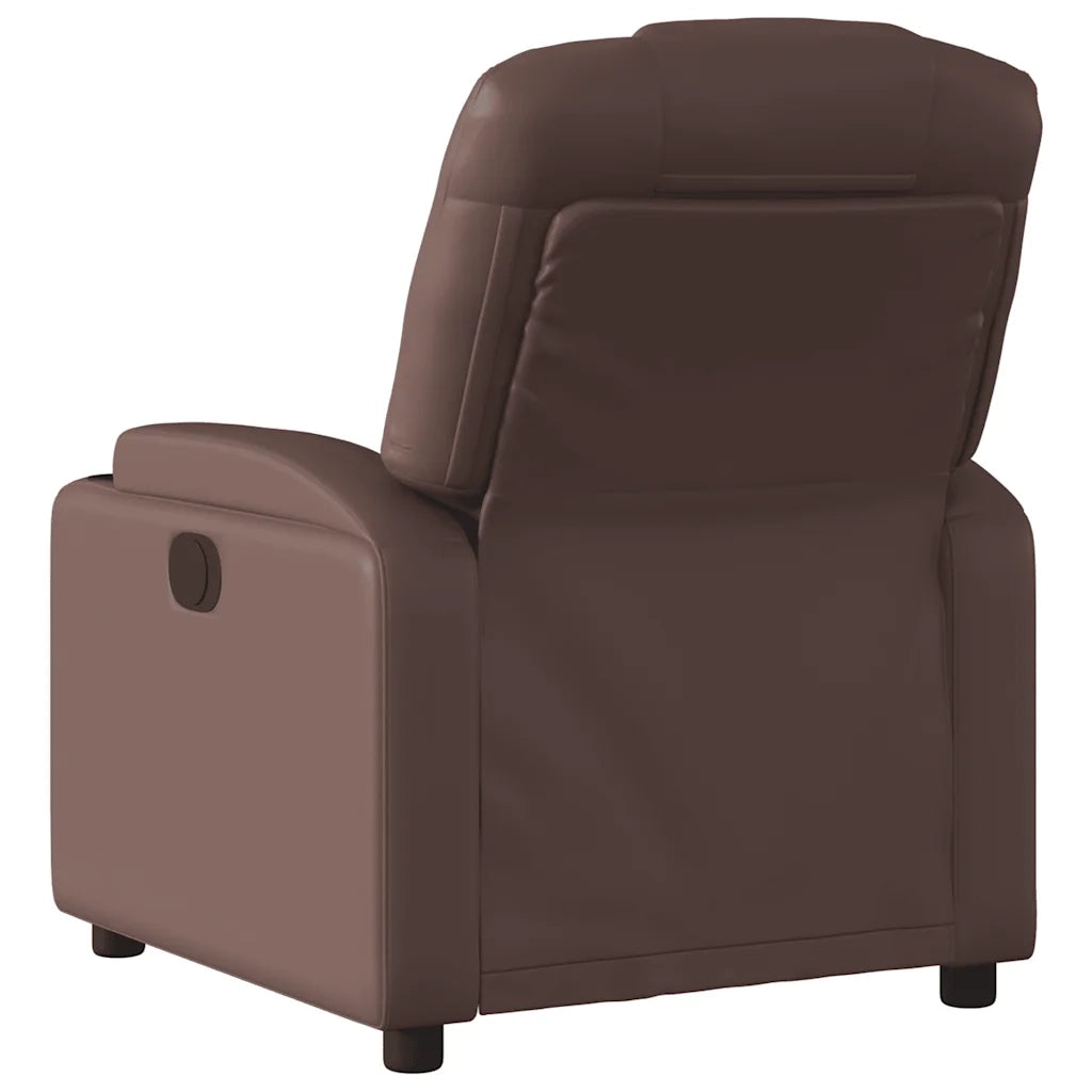 Poltrona Reclinabile Marrone in Similpelle 372391